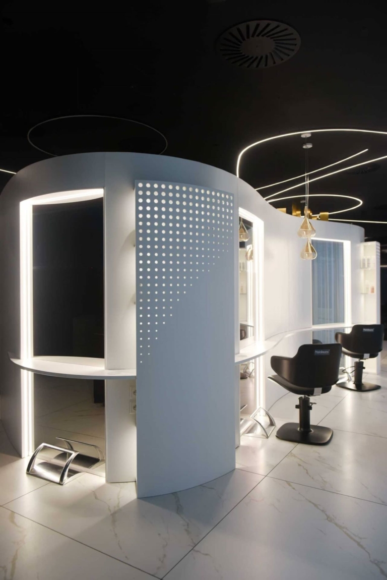 Hairdressing chair in the new Flagship Store in Prague