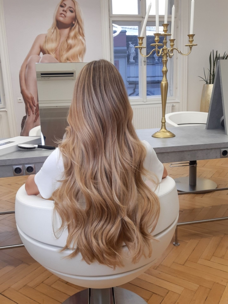 Woman from behind with long hair